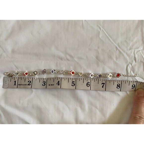🥰Silver925 Multicolor Stone Cube Bracelet - Picture 11 of 11